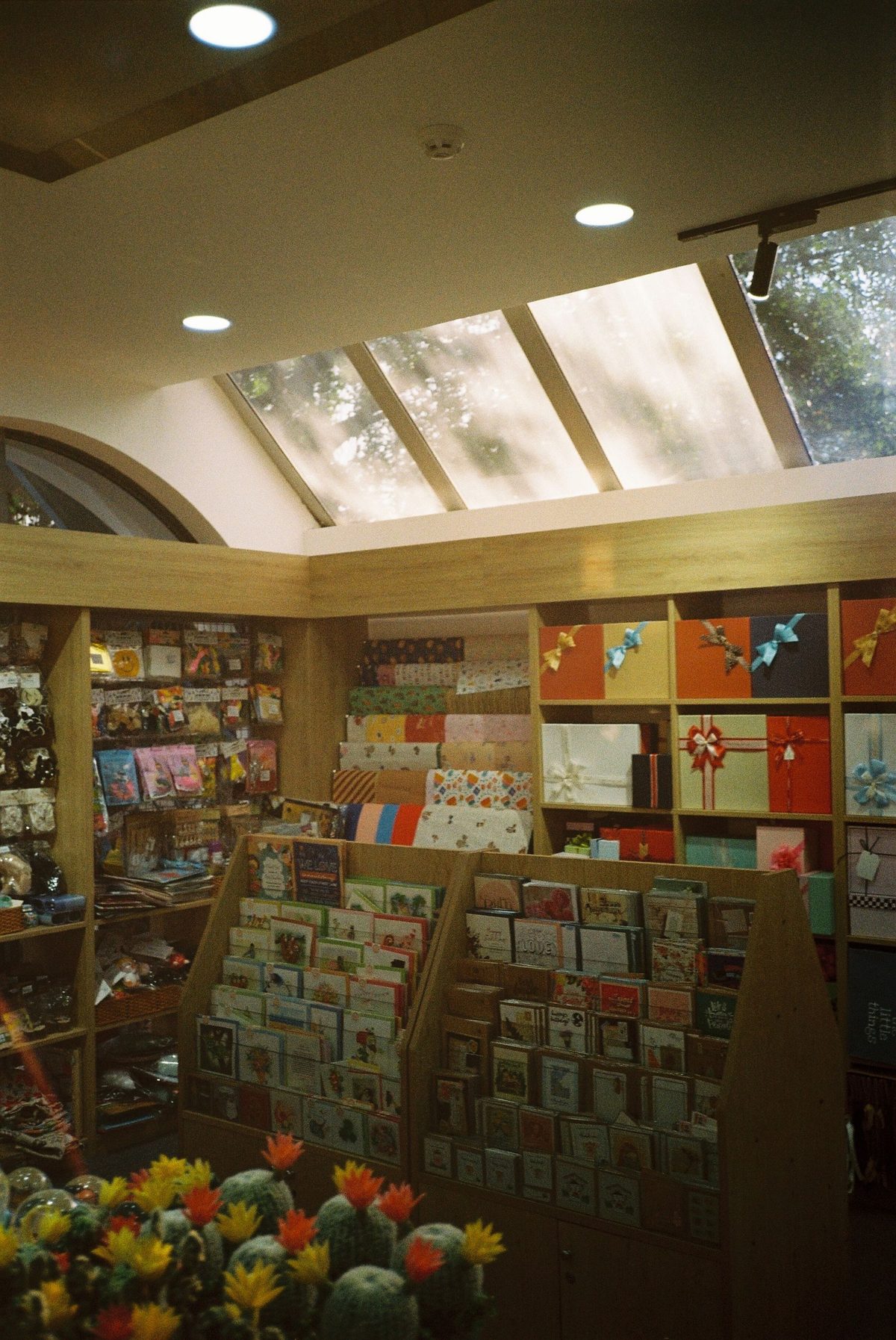 Interior de la tienda con productos en estantes (fotografía ilustrativa)